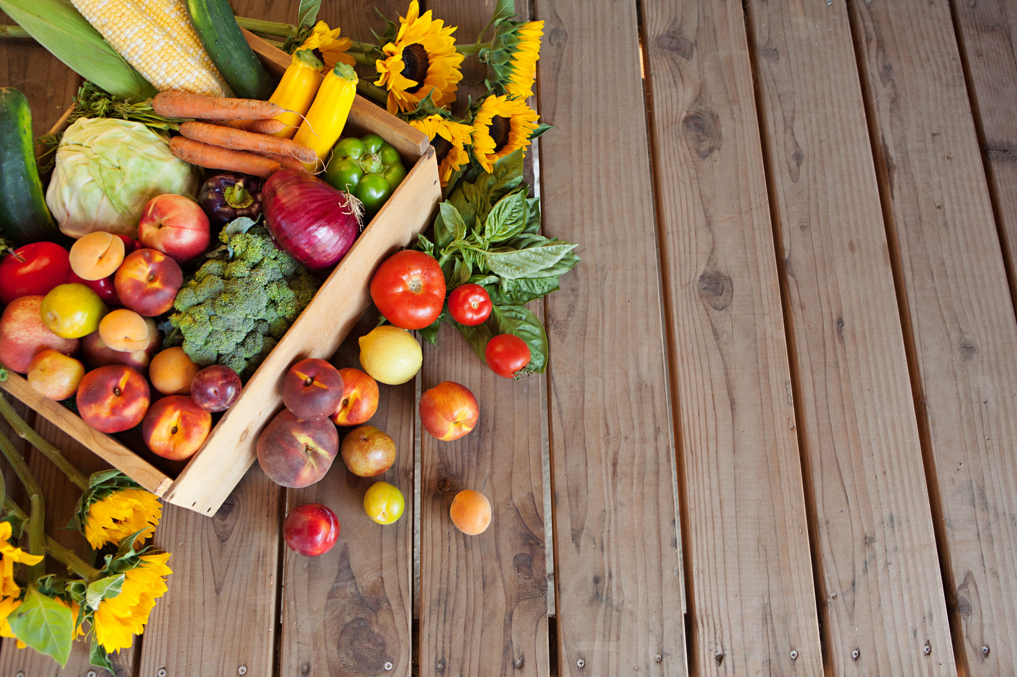 Farm Box Los Angeles Delivery Organic CSA Box of organic fruits and vegetables from local farms