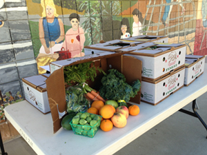 produce boxes at school